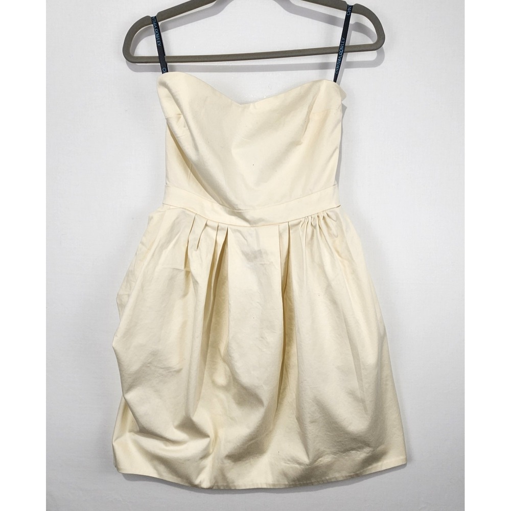 Cynthia Rowley Women's Babydoll Preppy Sleeveless‎ Dress Beige Size 2